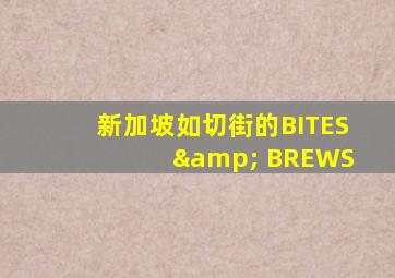 新加坡如切街的BITES & BREWS